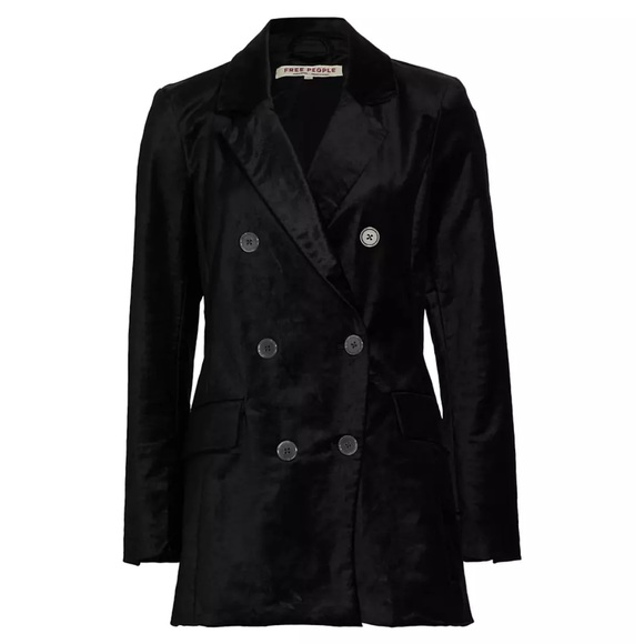 Free People Cosmo double breasted velvet jacket. Sz S/M - Picture 2 of 7